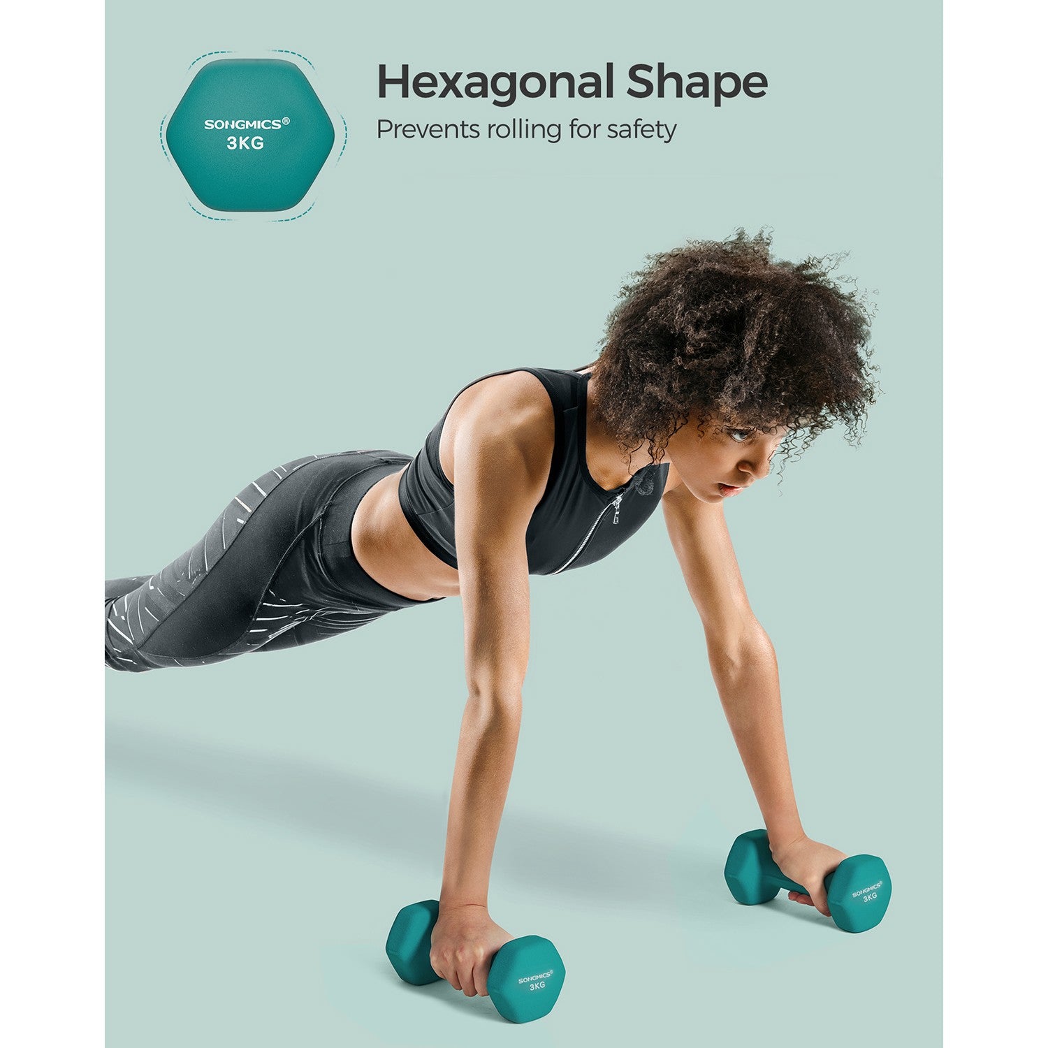 Set of 2 Dumbbells 2 x 1 kg Purple - image 34