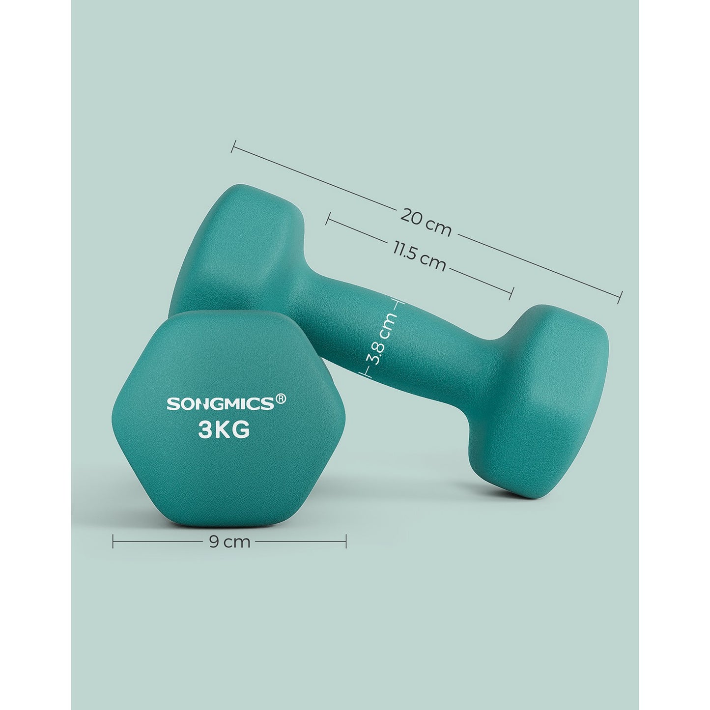 Set of 2 Dumbbells 2 x 1 kg Purple - image 35
