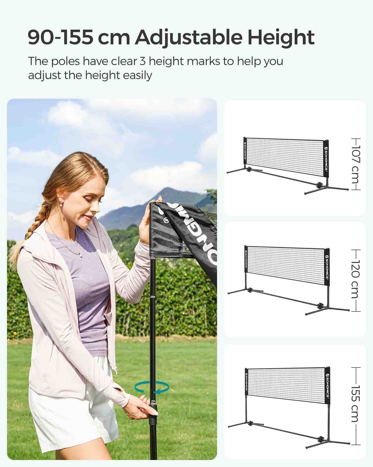 5m Black Tennis Net - image 4