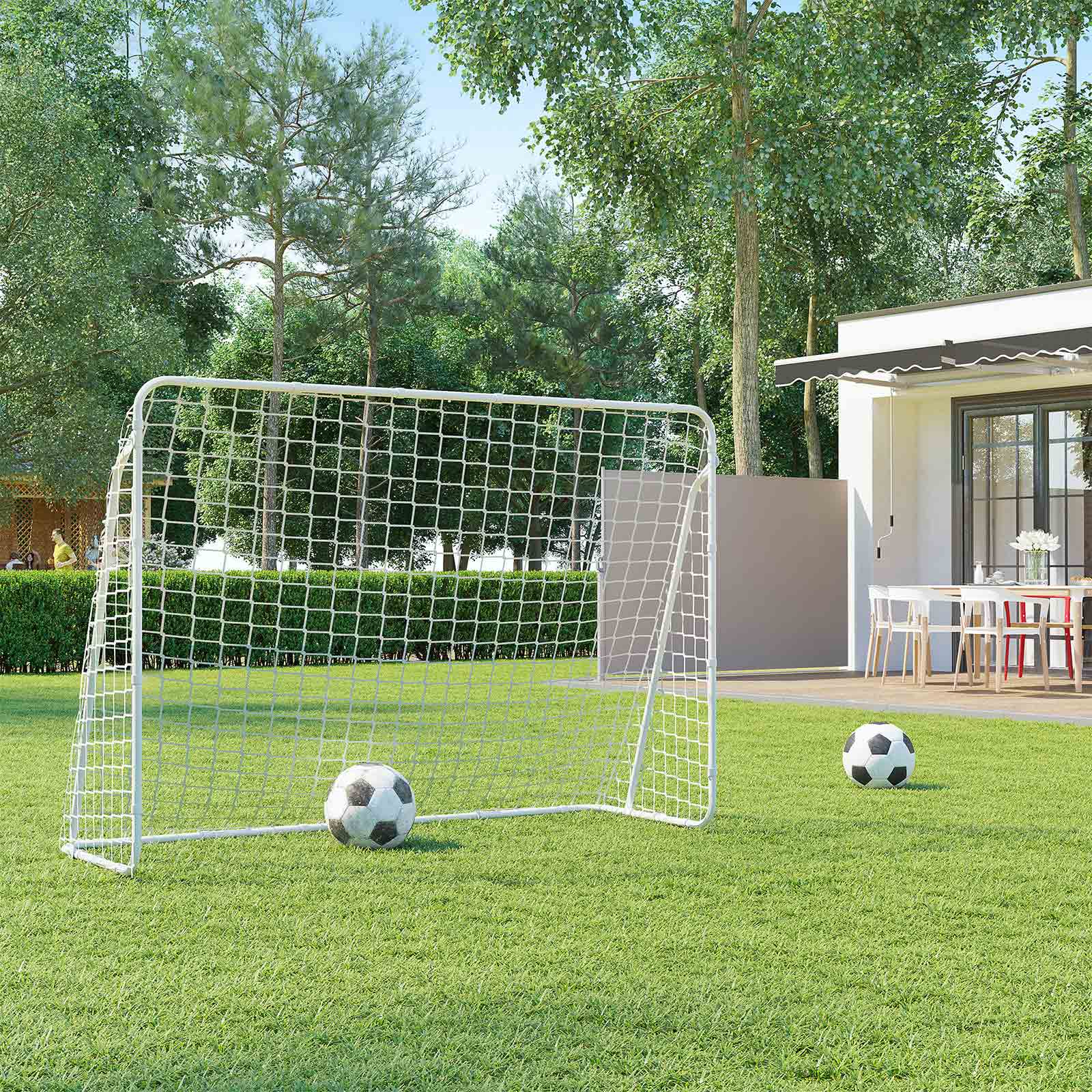 White Small Football Gate for Garden - image 3
