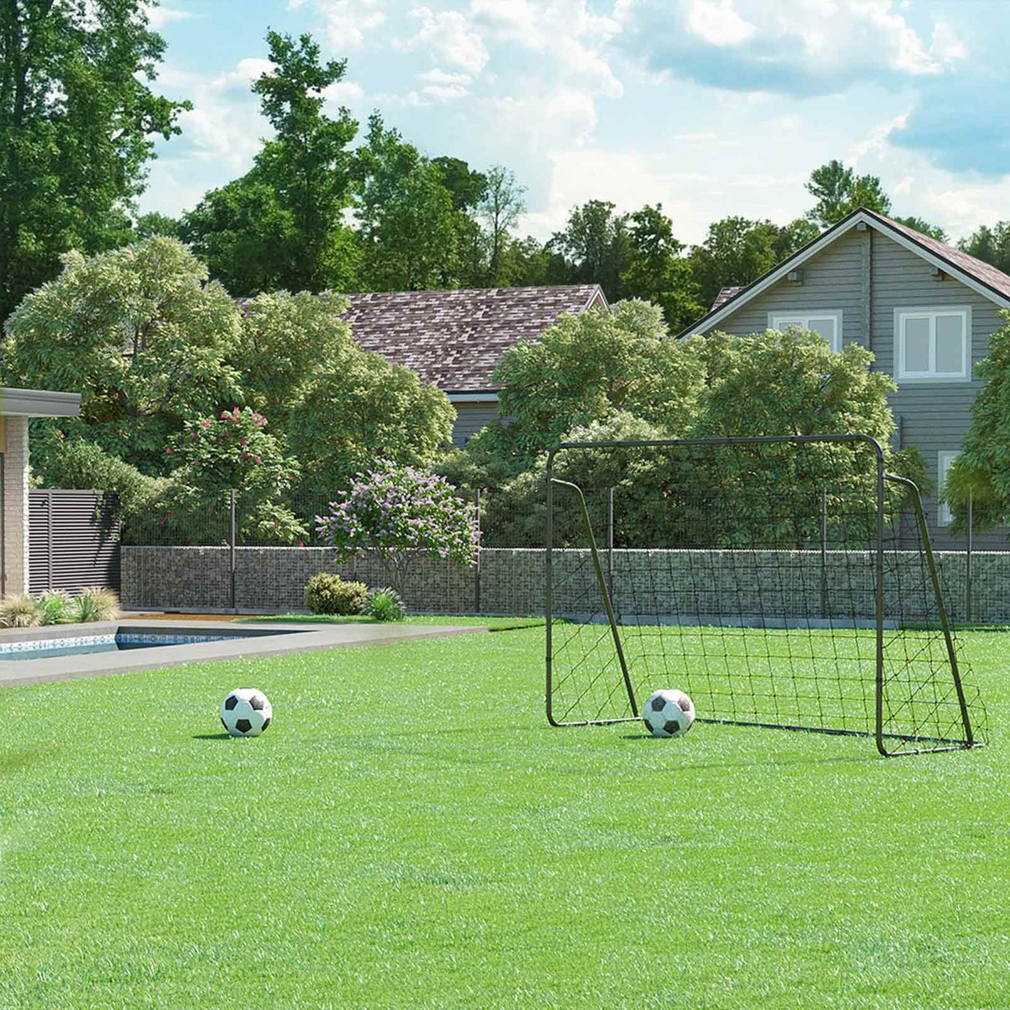 Black Portable Football Gate for Garden - image 5