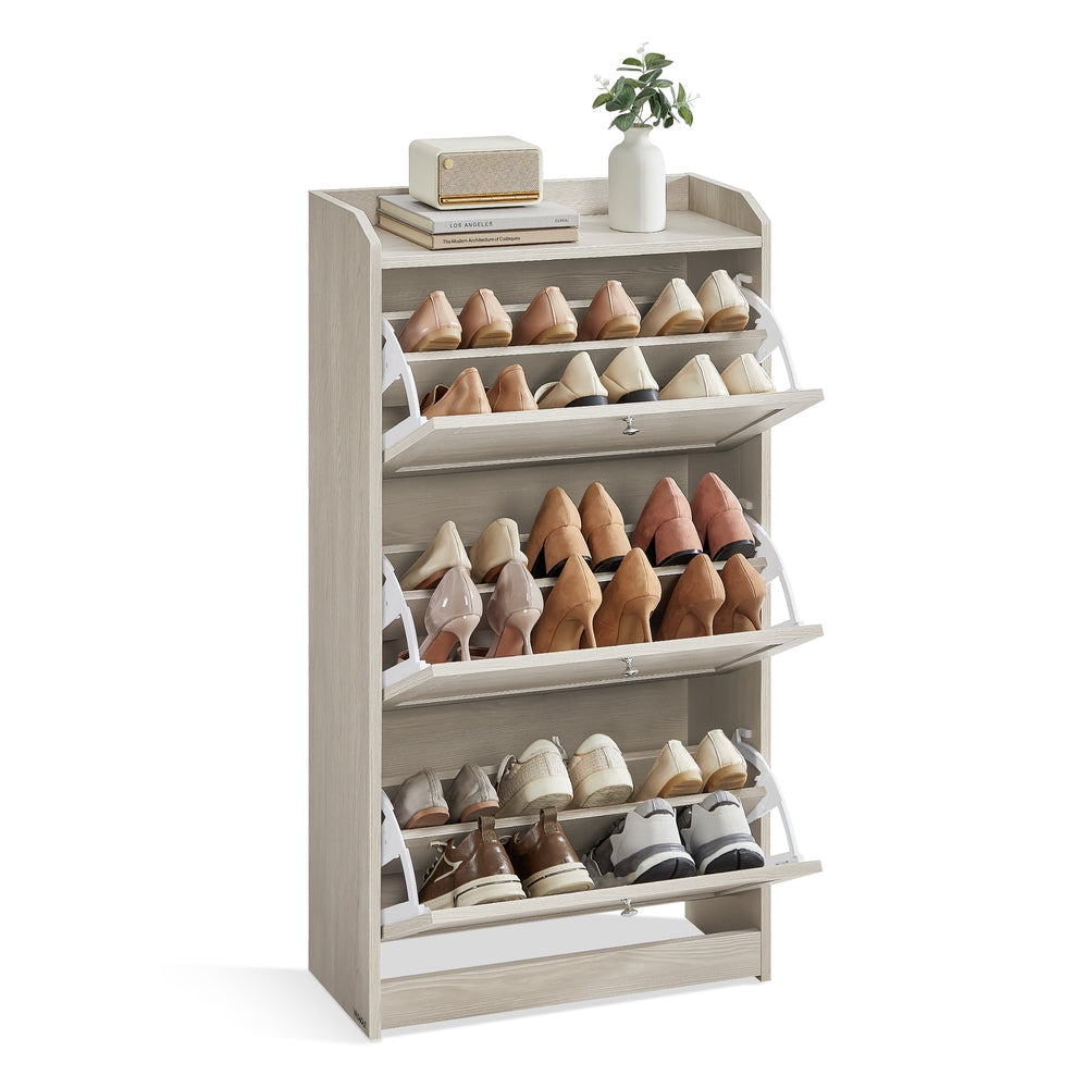 Shoe Cabinet with 3 Flip Drawers