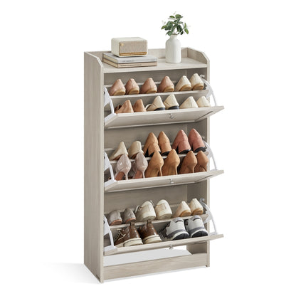 Shoe Cabinet with 3 Flip Drawers