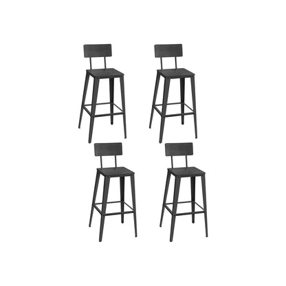 Set of 2 Tall Bar Stools with Back