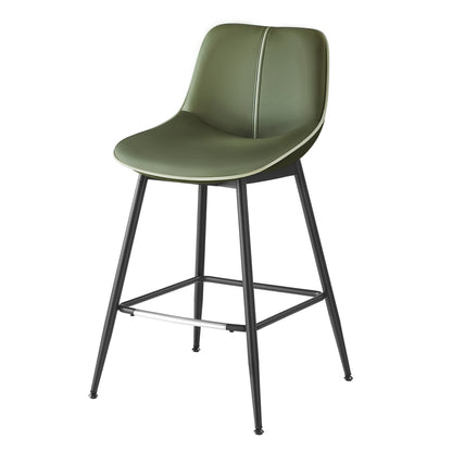 Bar Height Bar Stools with Back Set of 2 - Forest Green / 24.4" Counter Height
