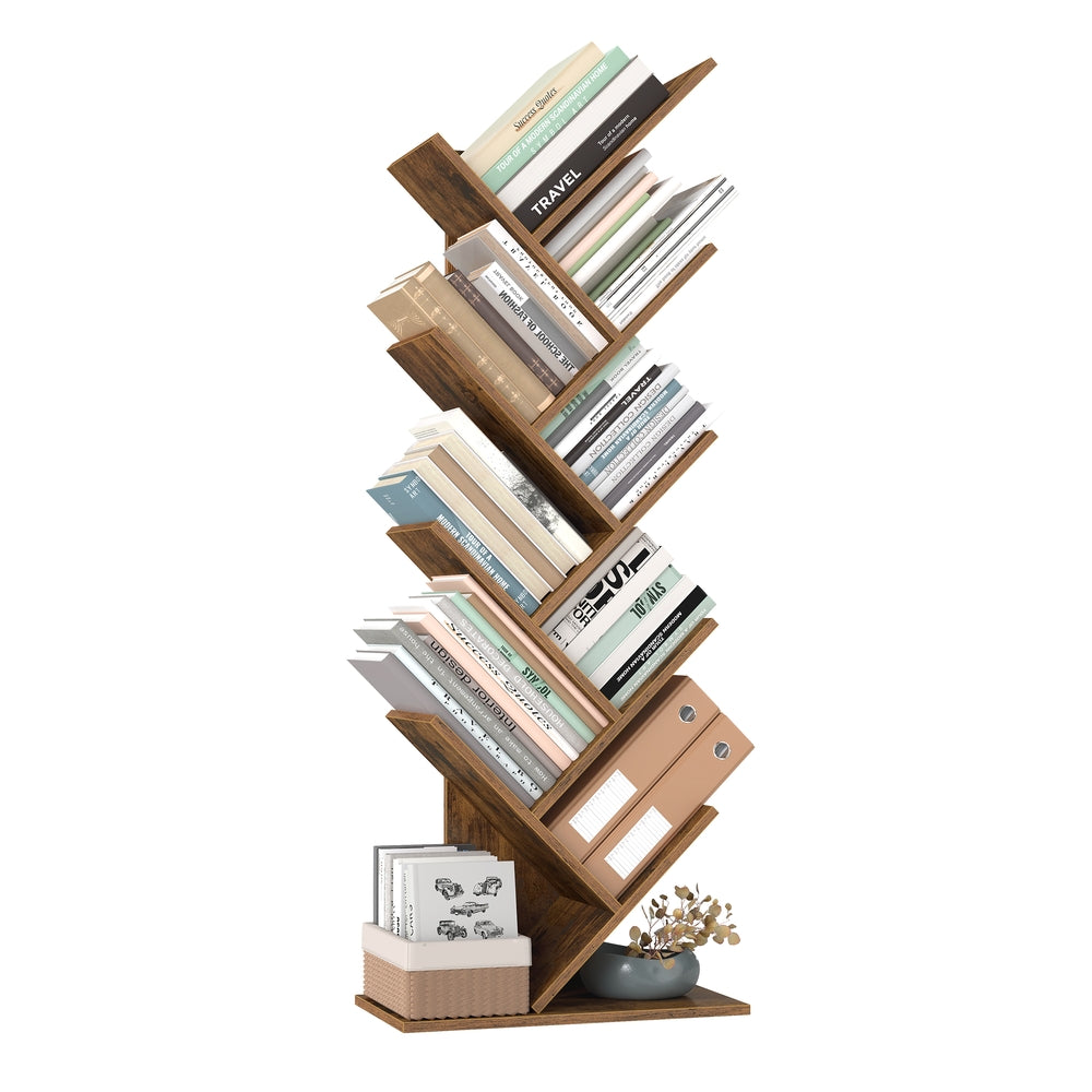 Tree Style Bookshelf | 8-Tier Floor Standing Bookcase