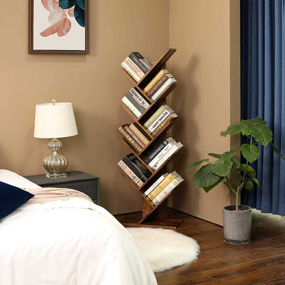 Tree Style Bookshelf | 8-Tier Floor Standing Bookcase