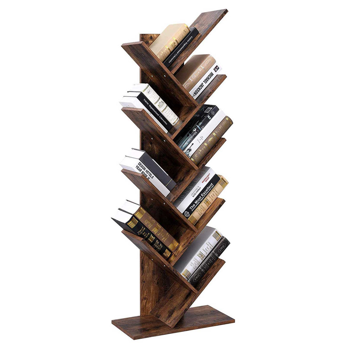 Tree Style Bookshelf | 8-Tier Floor Standing Bookcase