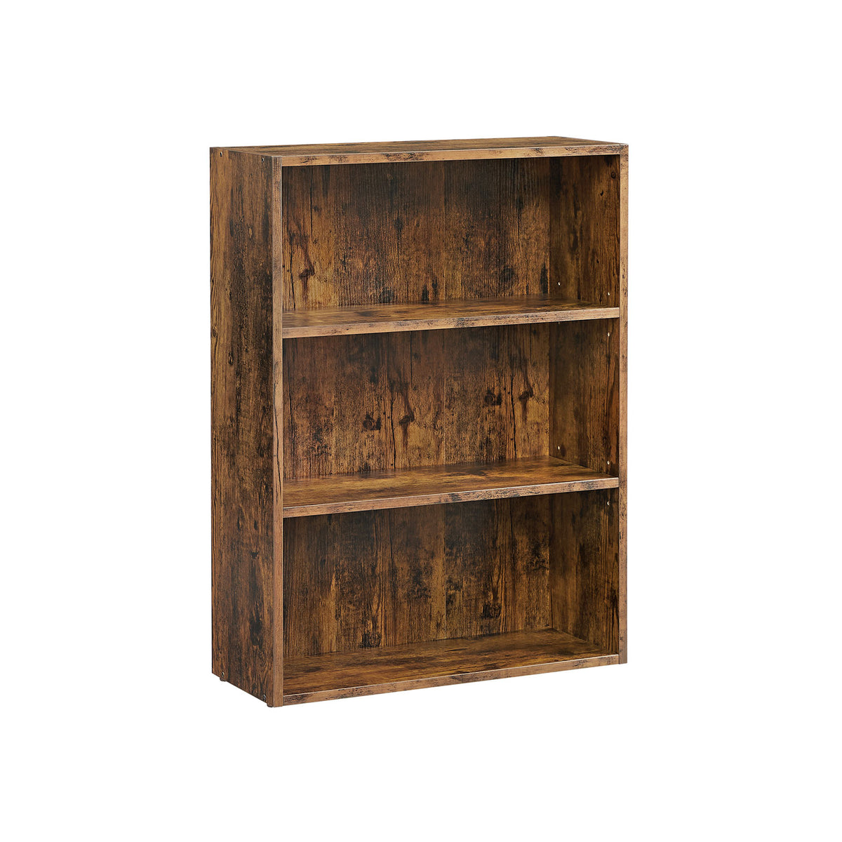 Bookshelf, Open Bookcase with Adjustable Storage Shelves, Floor Standing Unit