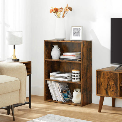 Bookshelf, Open Bookcase with Adjustable Storage Shelves, Floor Standing Unit