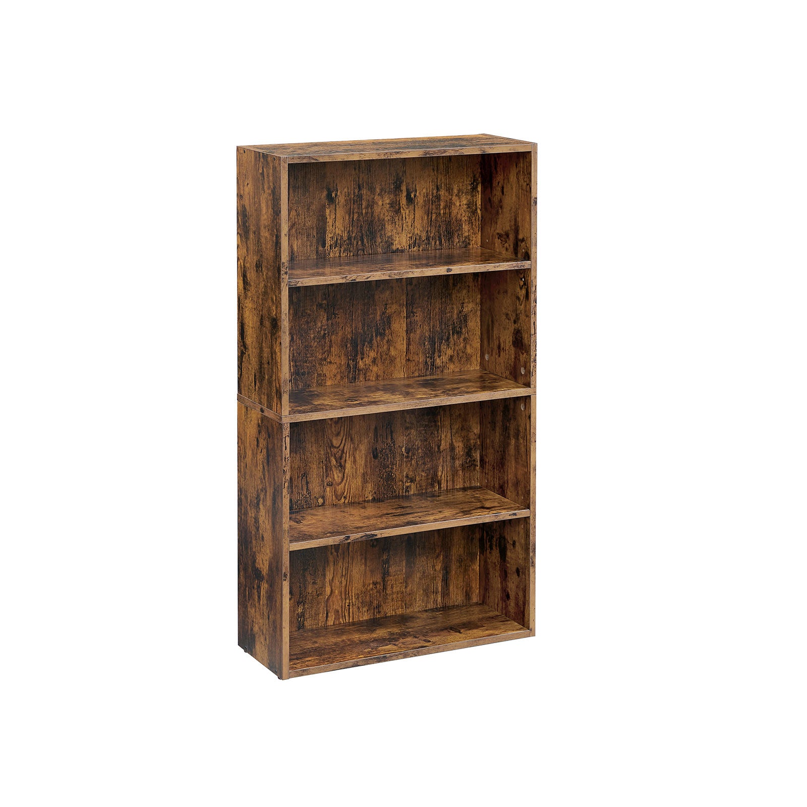 4-Tier Open Bookcase with Adjustable Storage Shelves - HWLEXTRA 