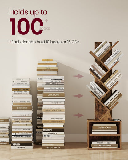 Modern tree bookshelf with cabinet - image 5