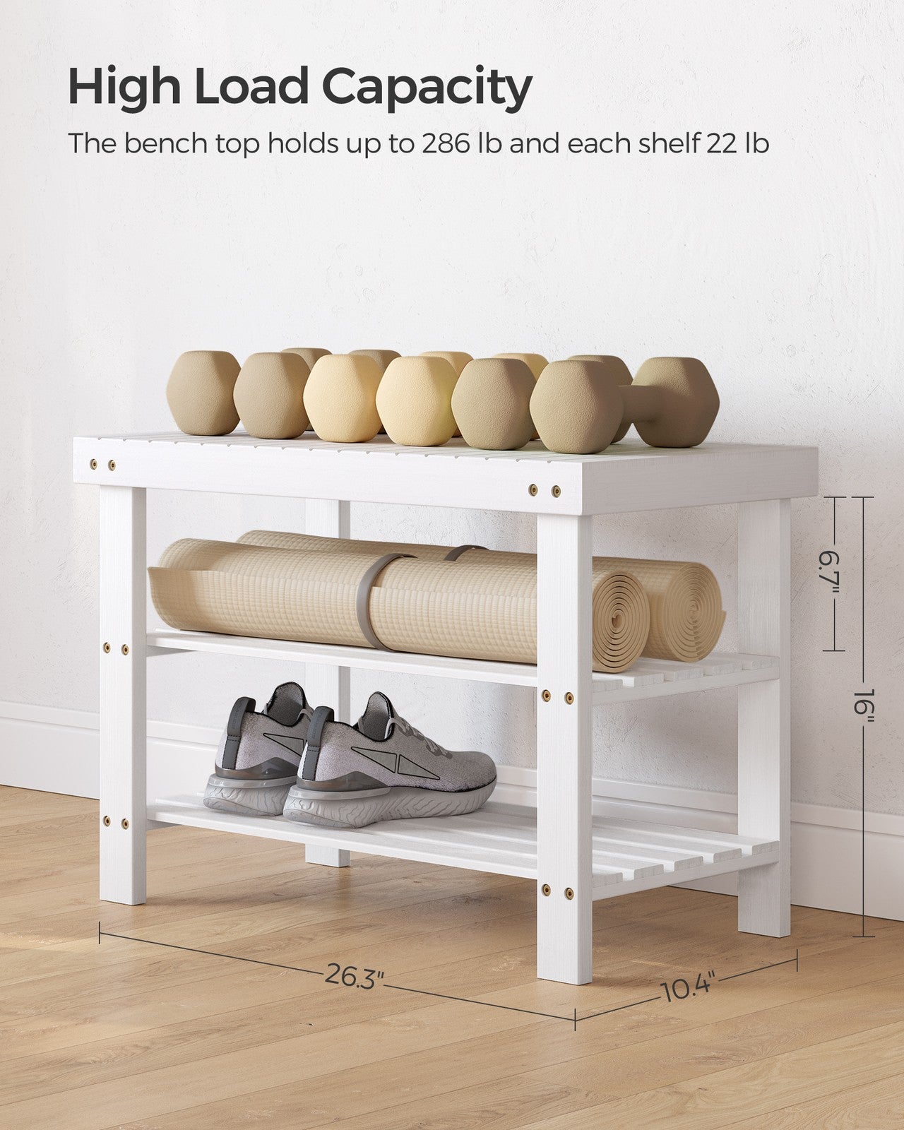 3-Tier Bamboo Shoe Rack Bench - image 48