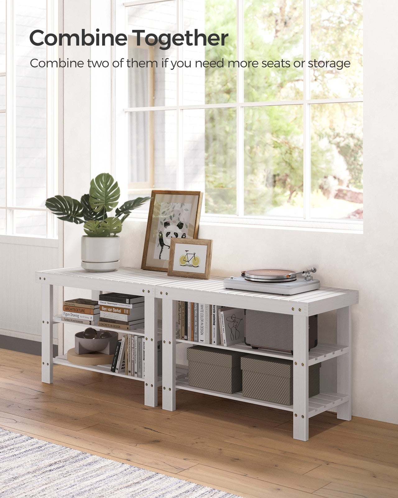 3-Tier Bamboo Shoe Rack Bench - image 50