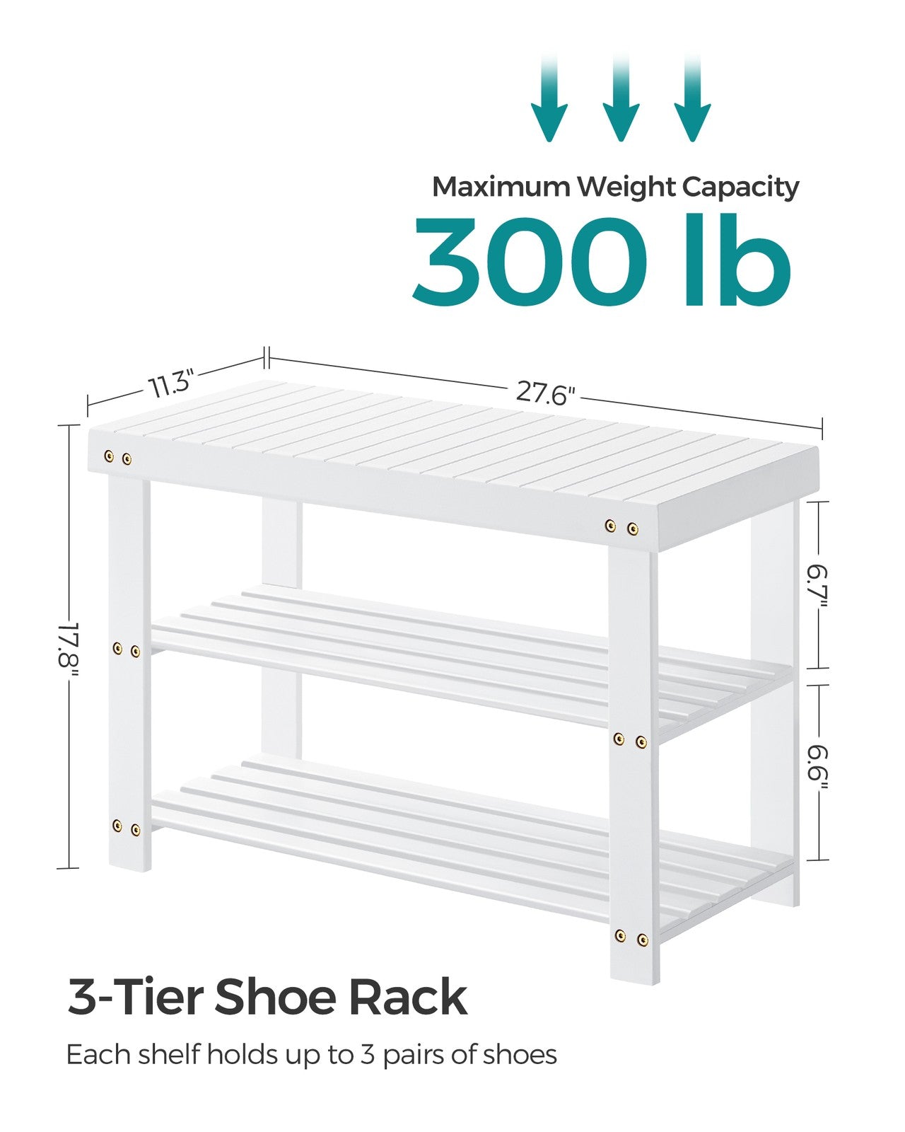 3-Tier Bamboo Shoe Rack Bench - image 52