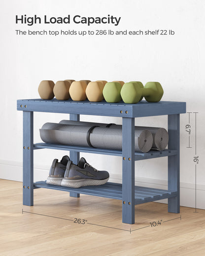 3-Tier Bamboo Shoe Rack Bench - image 26