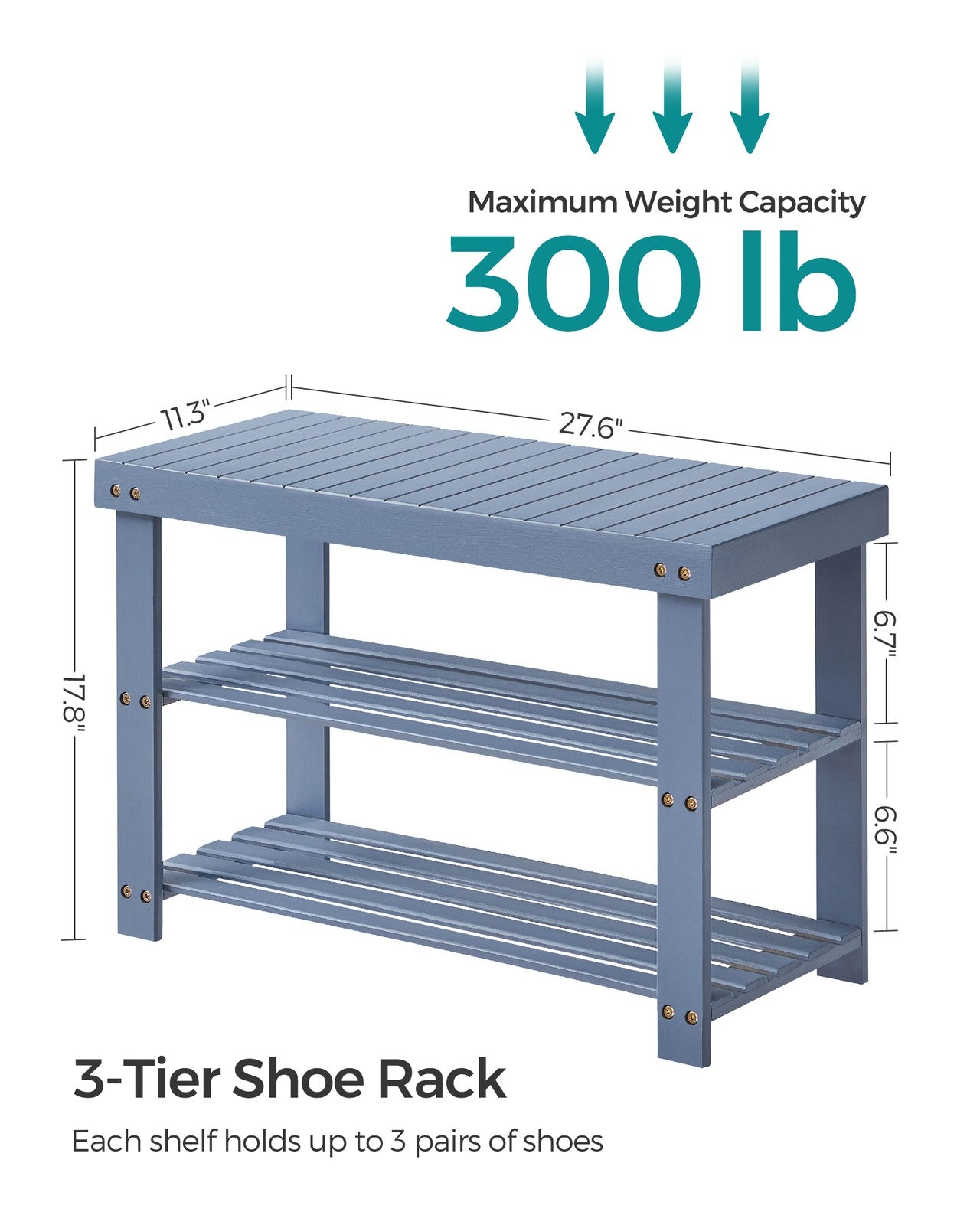 3-Tier Bamboo Shoe Rack Bench - image 30