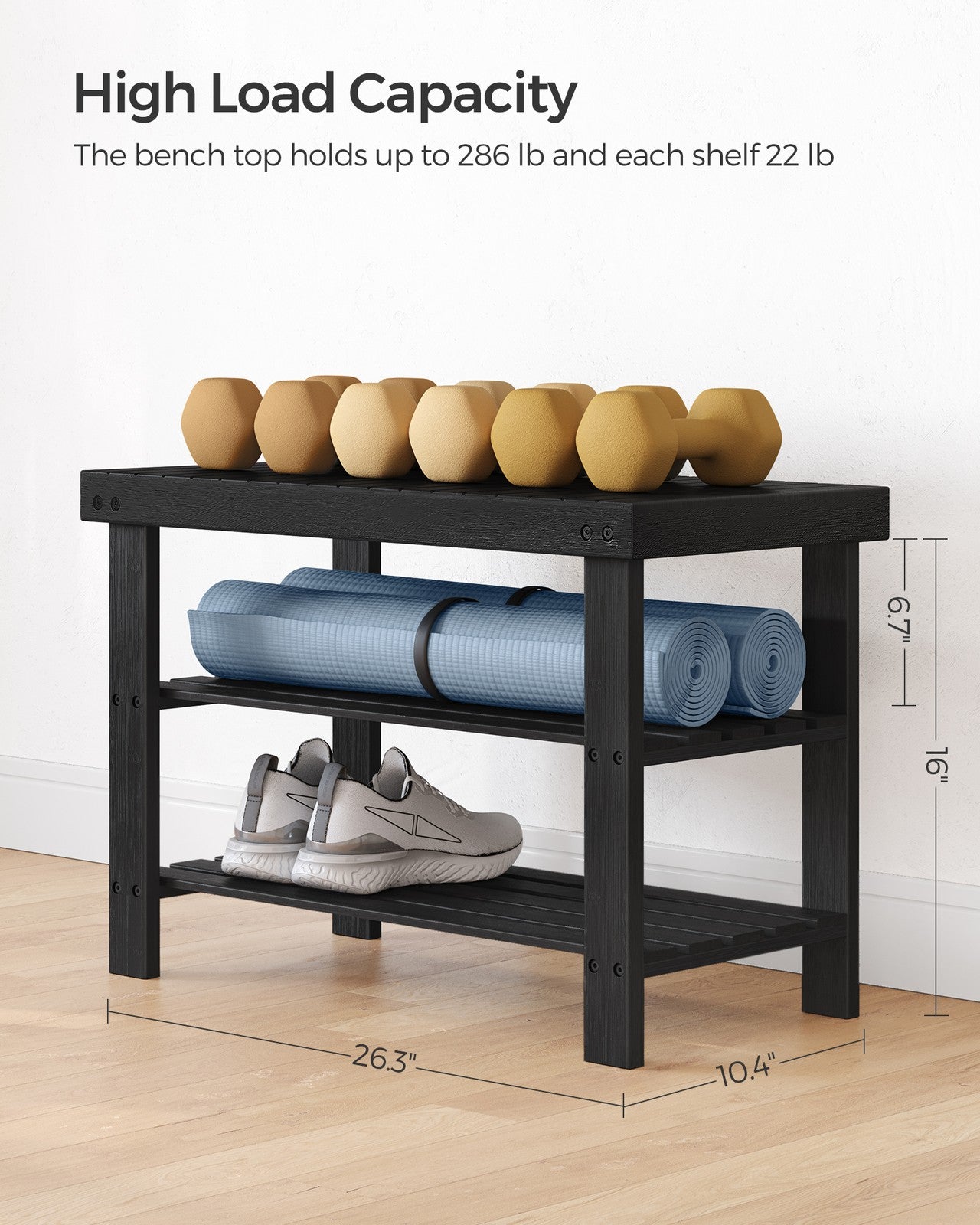 3-Tier Bamboo Shoe Rack Bench - image 10