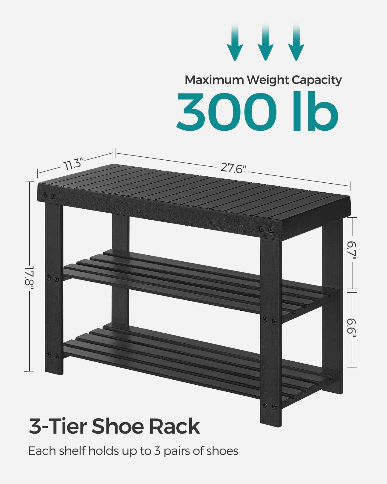 3-Tier Bamboo Shoe Rack Bench - image 14