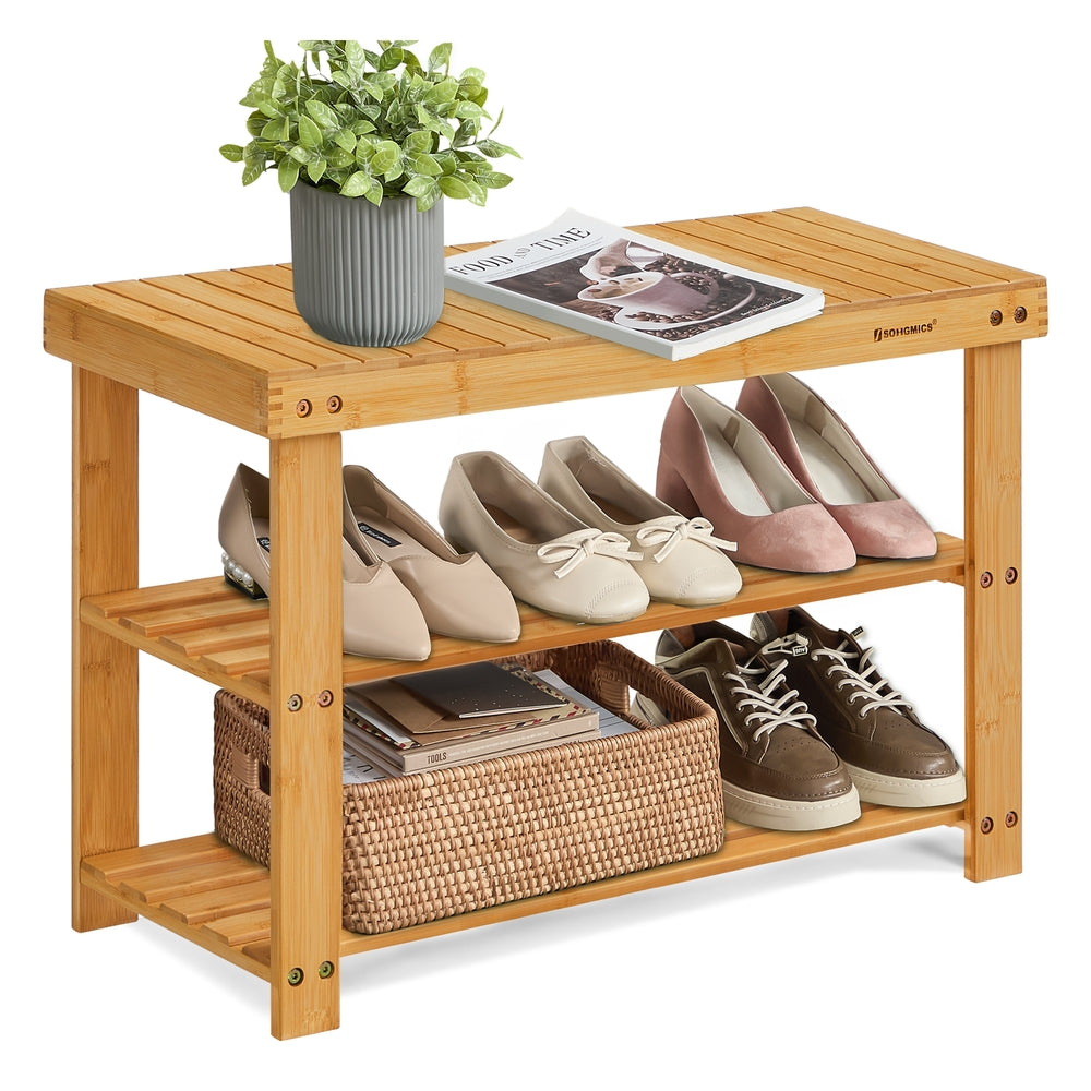 3-Tier Bamboo Shoe Rack Bench - image 16