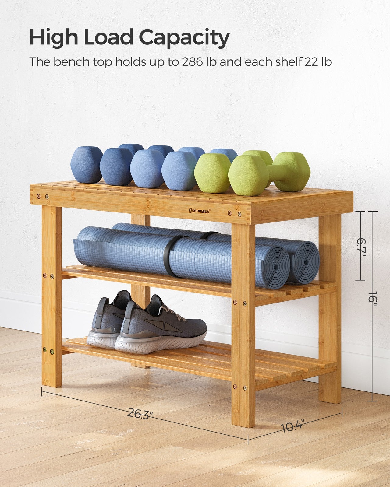 3-Tier Bamboo Shoe Rack Bench - image 18