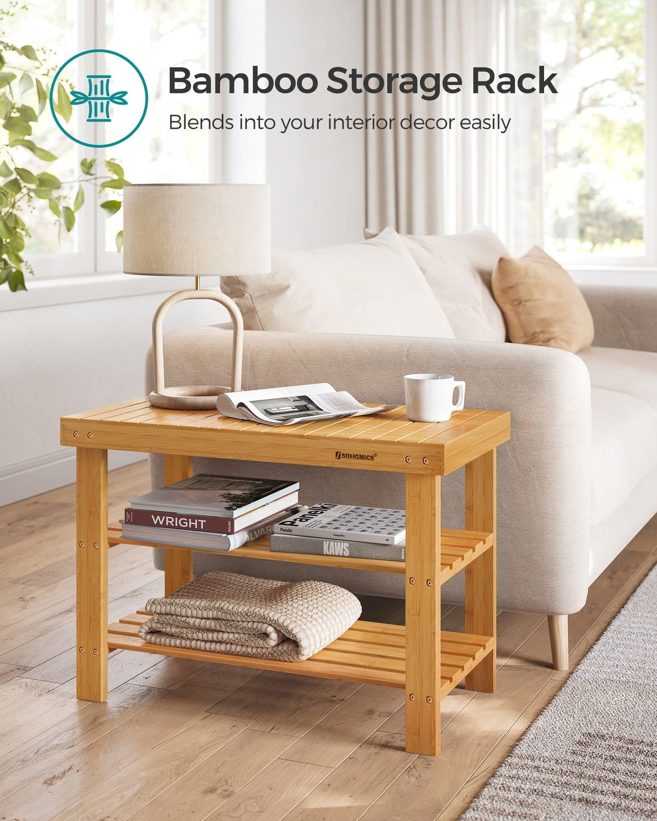 3-Tier Bamboo Shoe Rack Bench - image 21