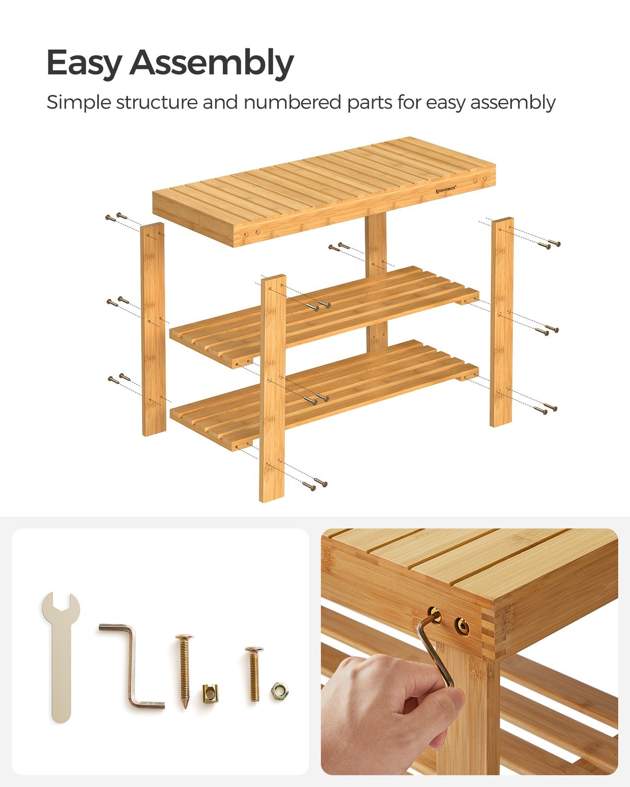 3-Tier Bamboo Shoe Rack Bench - image 23