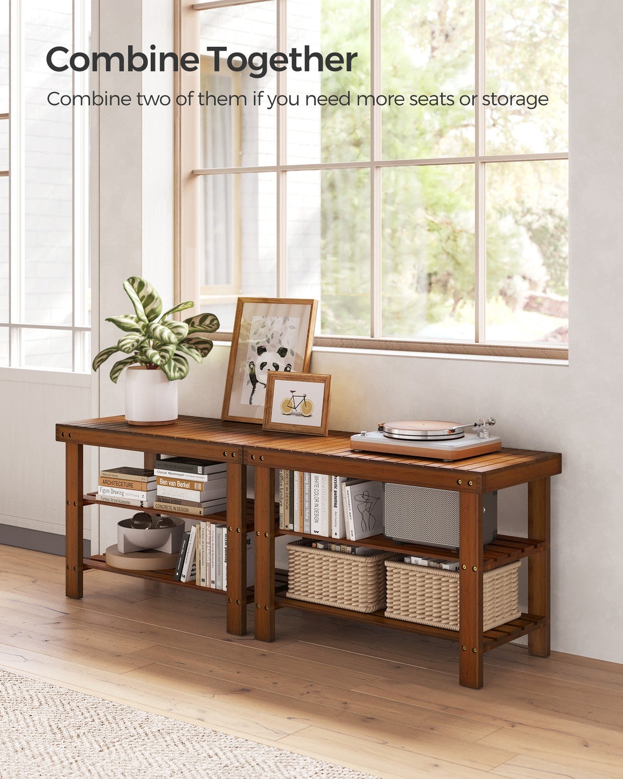 3-Tier Bamboo Shoe Rack Bench - image 36