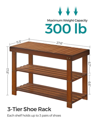3-Tier Bamboo Shoe Rack Bench - image 38