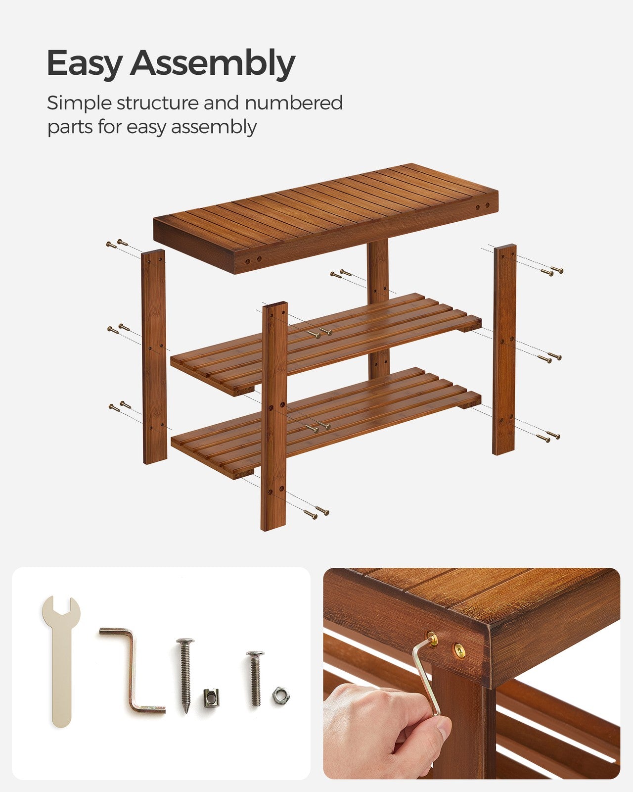 3-Tier Bamboo Shoe Rack Bench - image 39