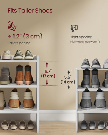 Stackable shoe rack shelf for closet or entryway 2 Tiers - image 17