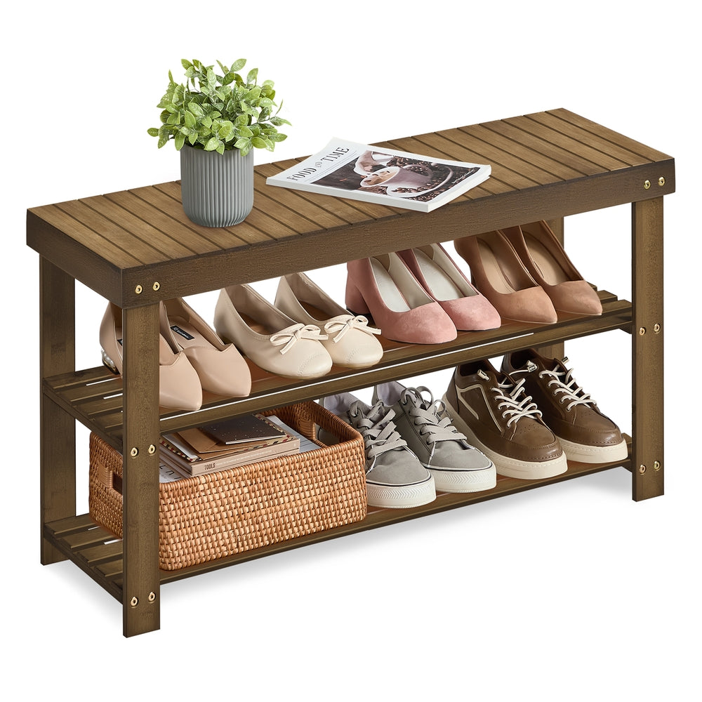 3-Tier Bamboo Shoe Rack Bench - image 54