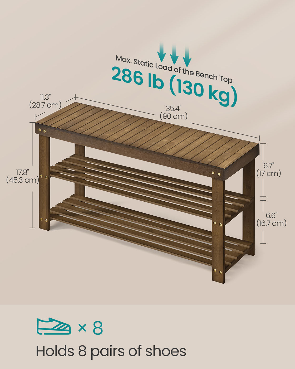 3-Tier Bamboo Shoe Rack Bench - image 58