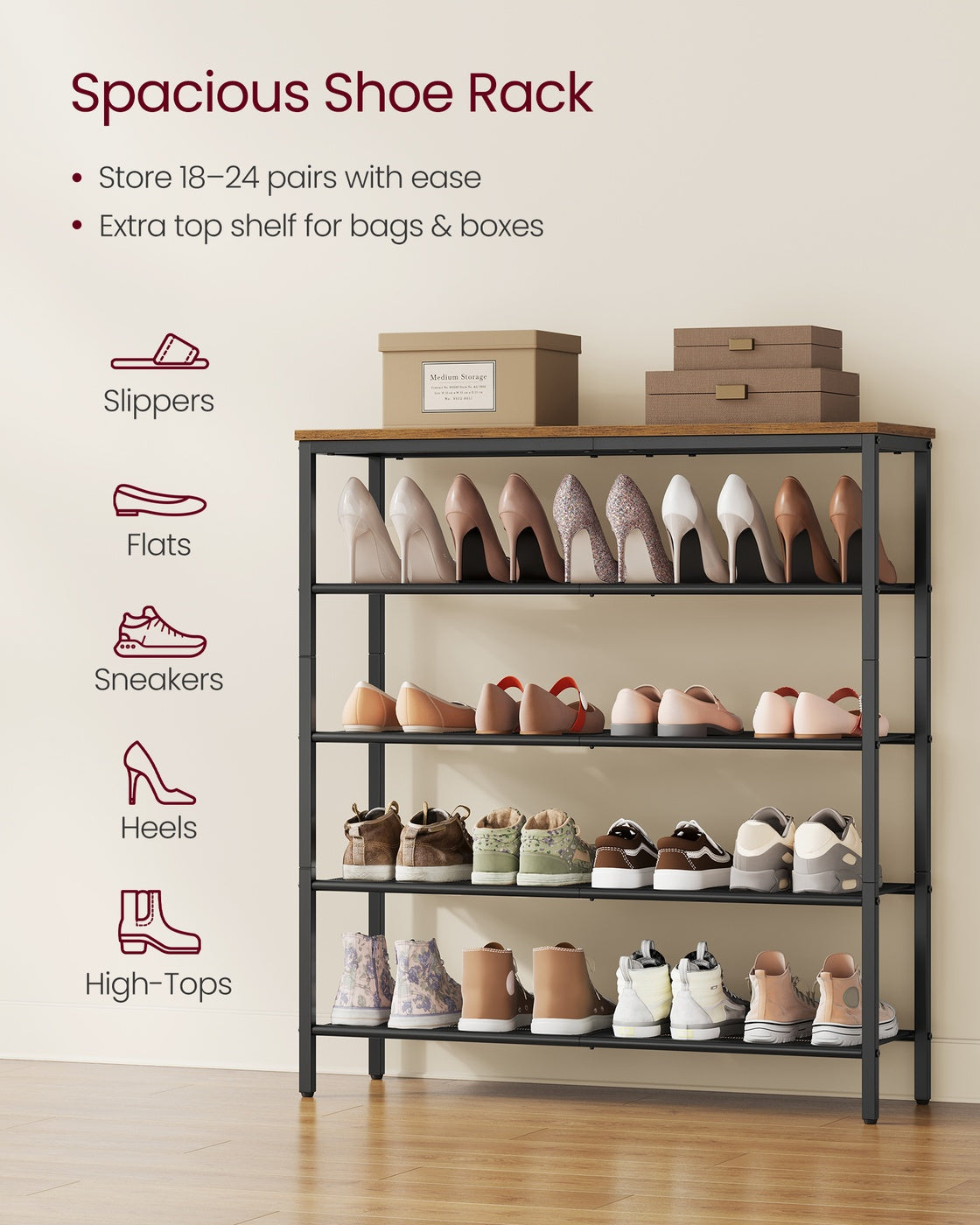Shoe Rack, Large Shoe Storage Organizer for Closet, Entryway - image 3