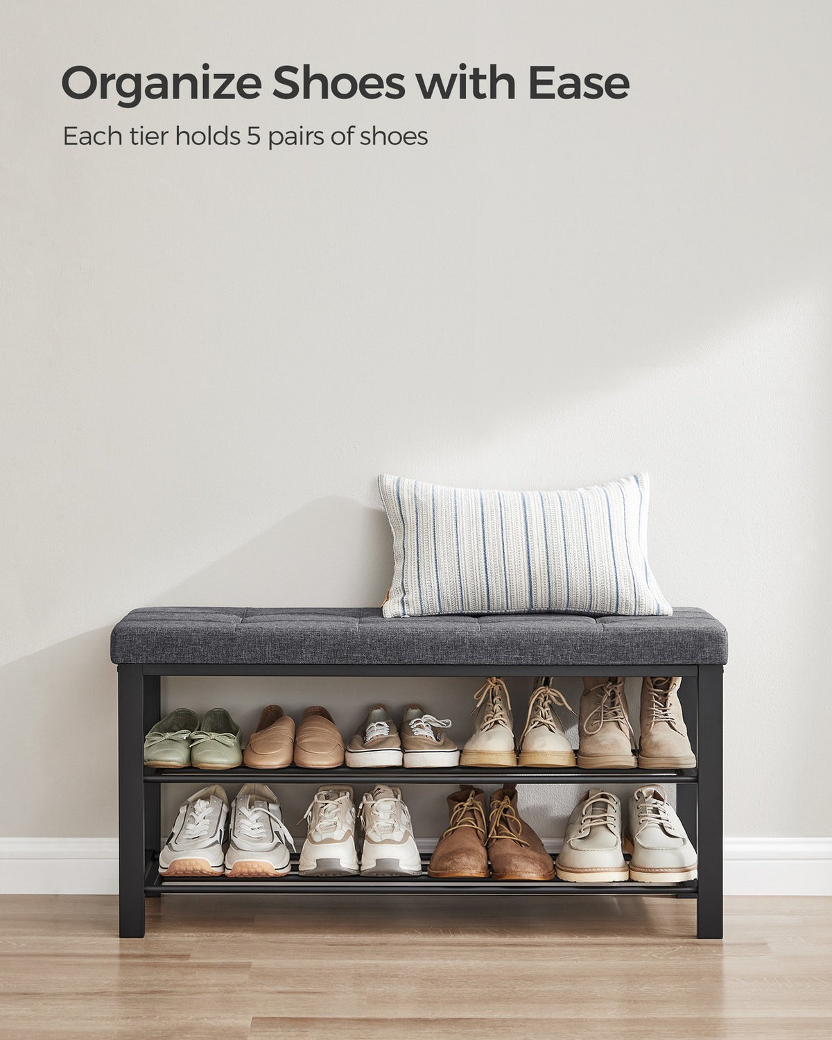 Shoe Bench with Cushion
