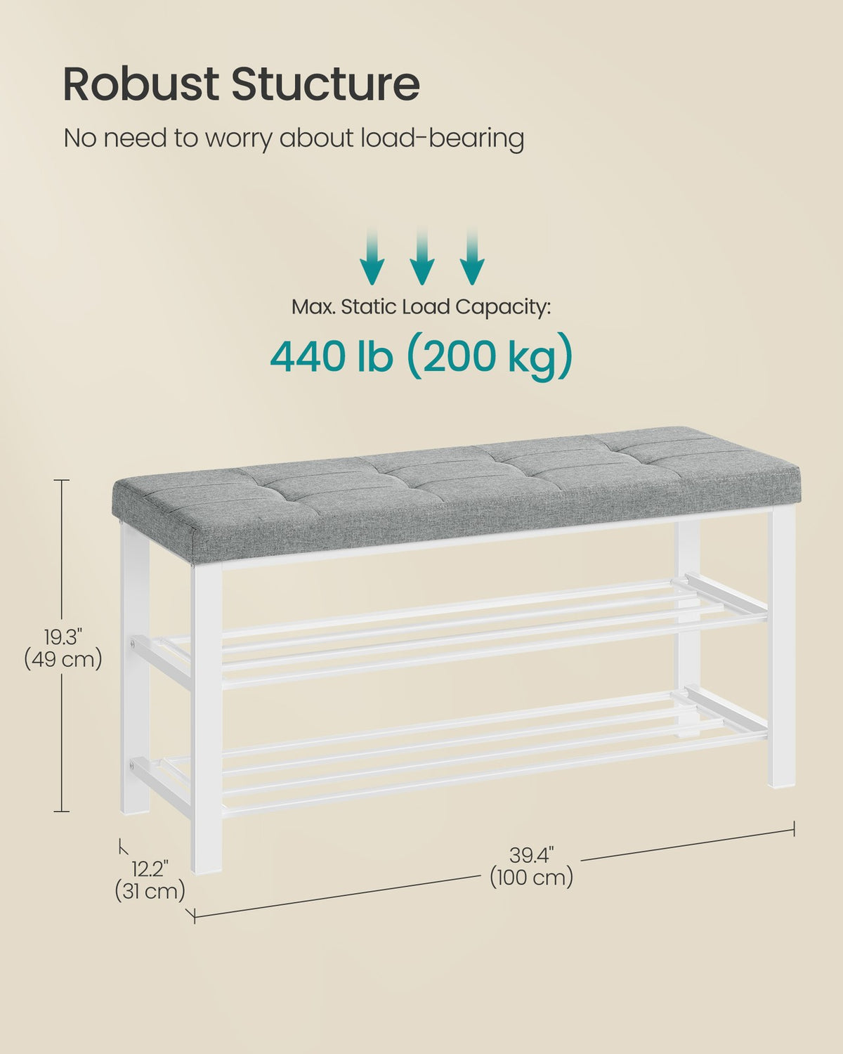 Shoe Bench with Cushion