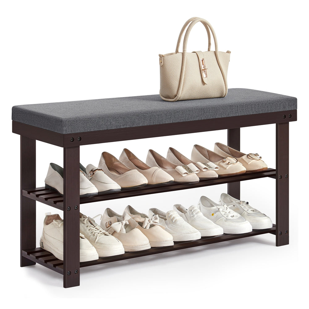 3-Tier Bamboo Shoe Bench