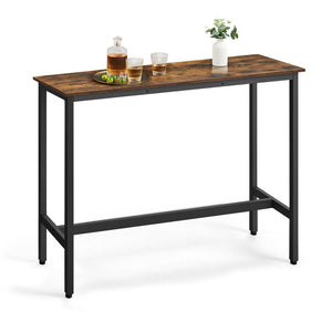 Bar Table, Narrow, 15.7 x 47.2 x 35.4 Inches, Brown and Black - image 8