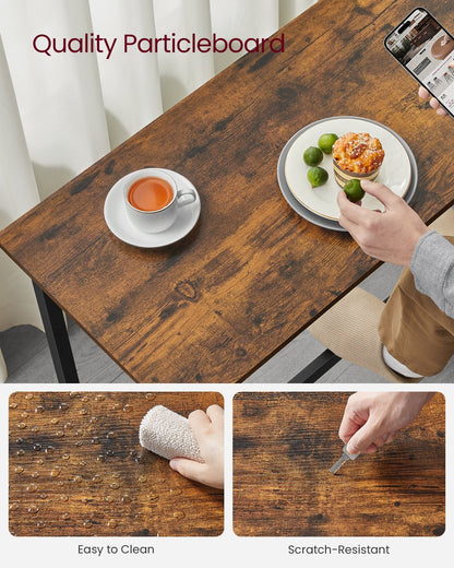 Bar Table, Narrow, 15.7 x 47.2 x 35.4 Inches, Brown and Black - image 4