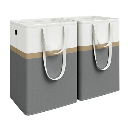 Set of 2 Foldable Laundry Hampers 19.8 Gal. - image 1