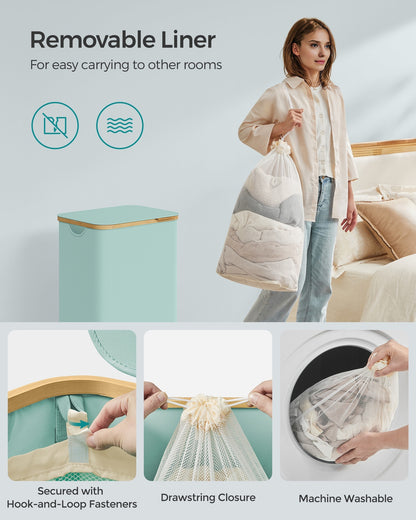 Slim Laundry Hamper with Lid, 23.8 Gallons (90L) - image 13