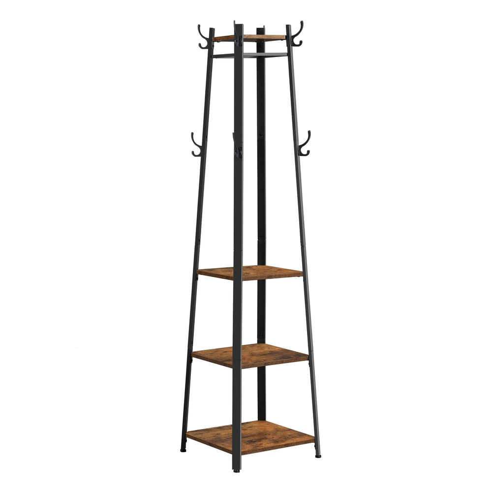 Coat Rack |Hall Trees | Coat Stand with 3 Shelves