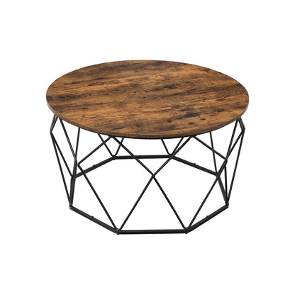 Round Coffee Table with Steel Frame