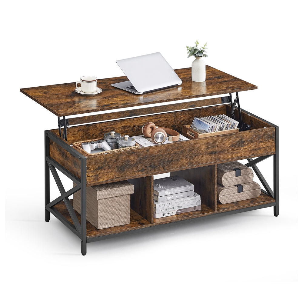 Lift Top Coffee Table with Storage Shelf