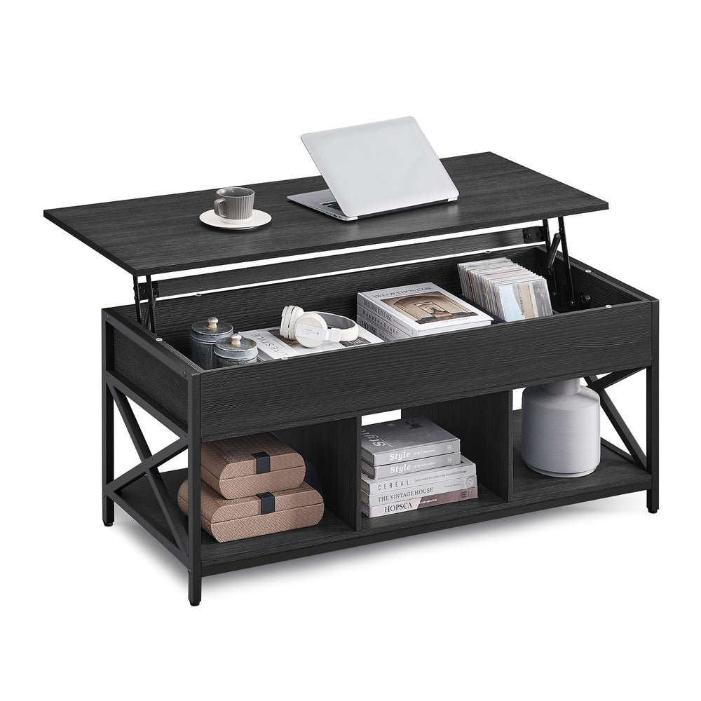 Lift Top Coffee Table with Storage Shelf