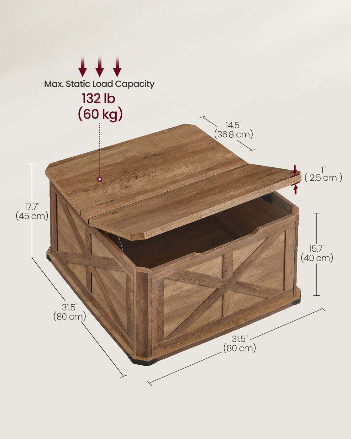 Farmhouse Coffee Table with Storage