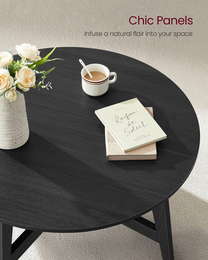 Round Coffee Table, 31.5 Inches, Honey Brown - image 11