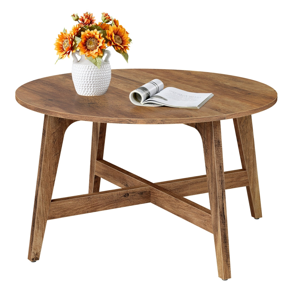 Round Coffee Table, 31.5 Inches, Honey Brown - image 15