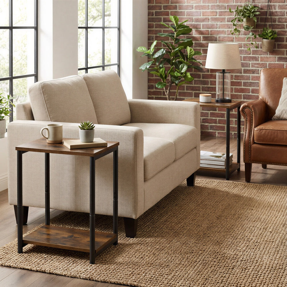 Two tier side tables set for living room and bedroom - image 3