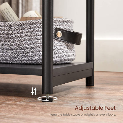 Set of 2 Side Table with Storage Shelf